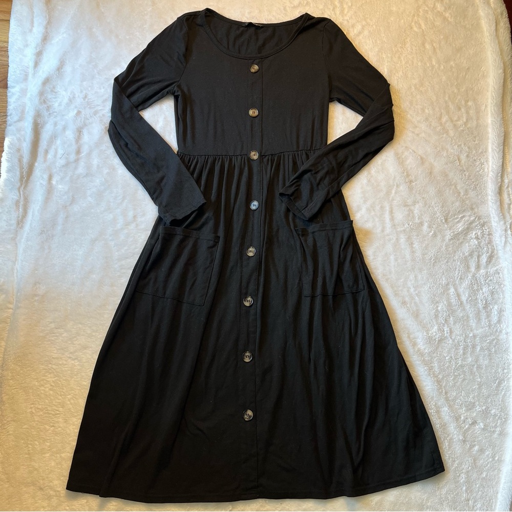 ❣️5 FOR $15!❣️ SHEIN | Black Stretchy Long Sleeve Dress